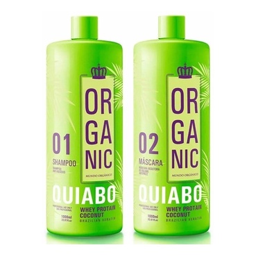Kit Semi Progressiva e Shampoo Ant Resíduos Quiabo COM F Orgânic 2x1000ml