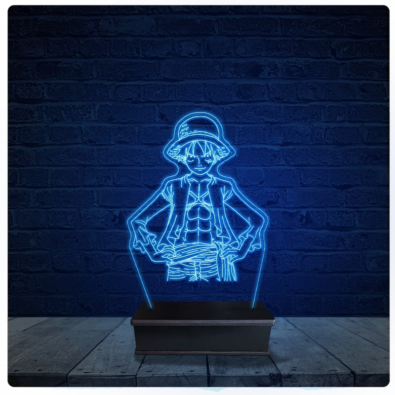 Luminária Led Acrilico Abajur - One Piece Anime 02