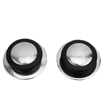 Oferta Conjunto 2pcs Pegador Pomel De Tampa Panela Aço Inox Baquelite Puxador Clink/ Diâmetro:5,8cm