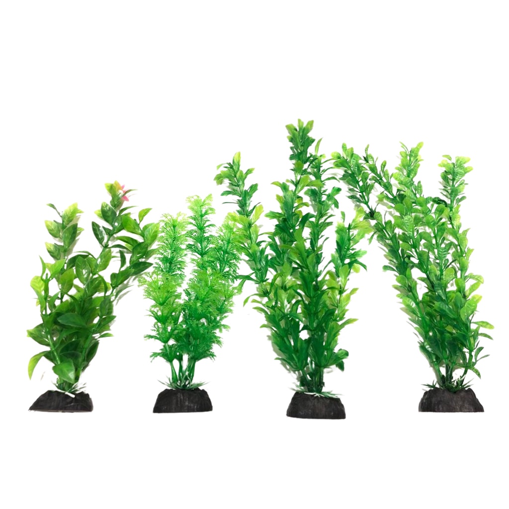 Planta Artificial Aquário Kit Nature Green 02 20cm 02 30cm em Oferta na Shopee