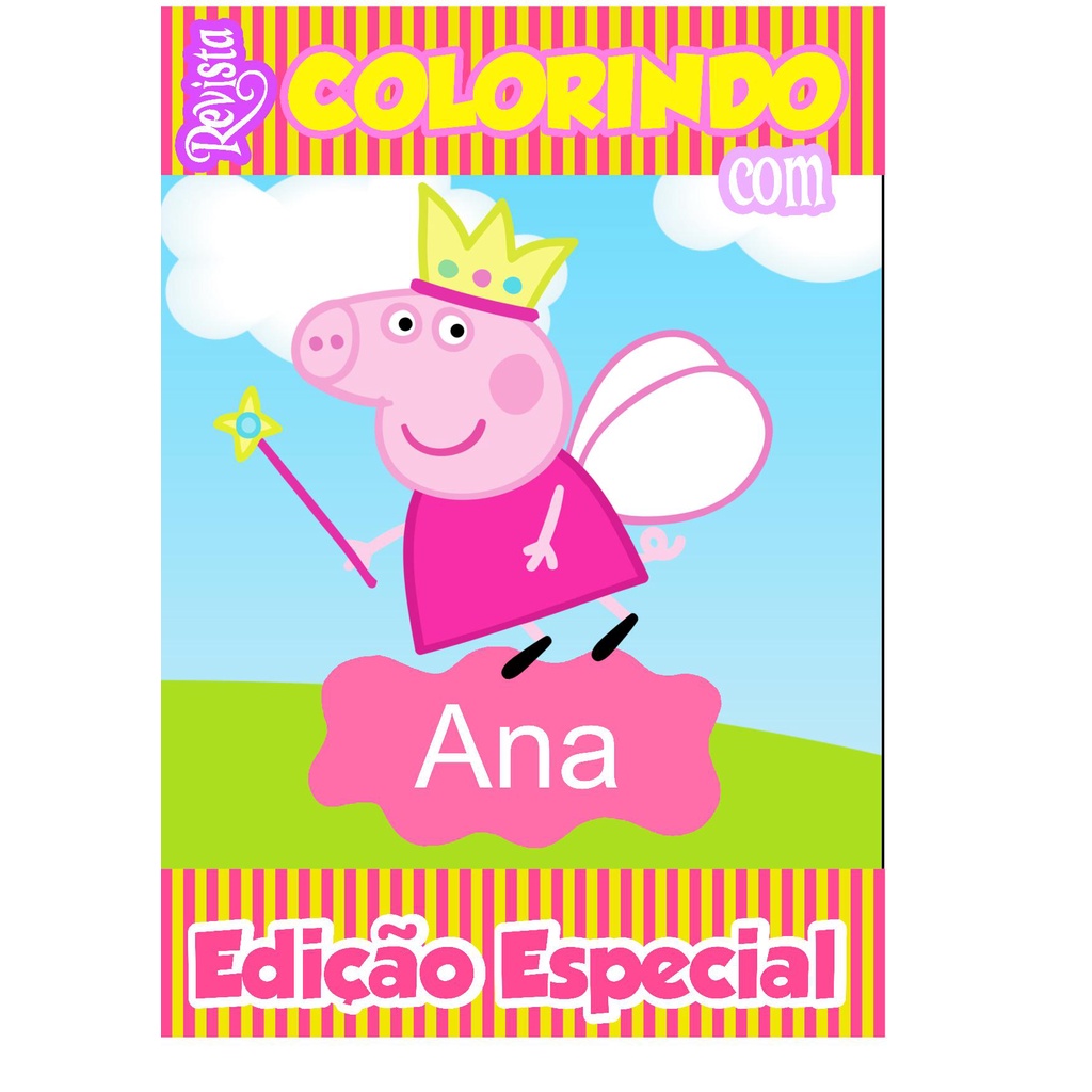 Livro De Colorir Personalizado / Revistinha de Colorir - Peppa Pig