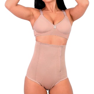 Cinta Modeladora Abdominal Em Microfibra Pós-parto Pós-cirurgia Modela E Reduz Medidas Modelo Com Zíper em Oferta na Shopee