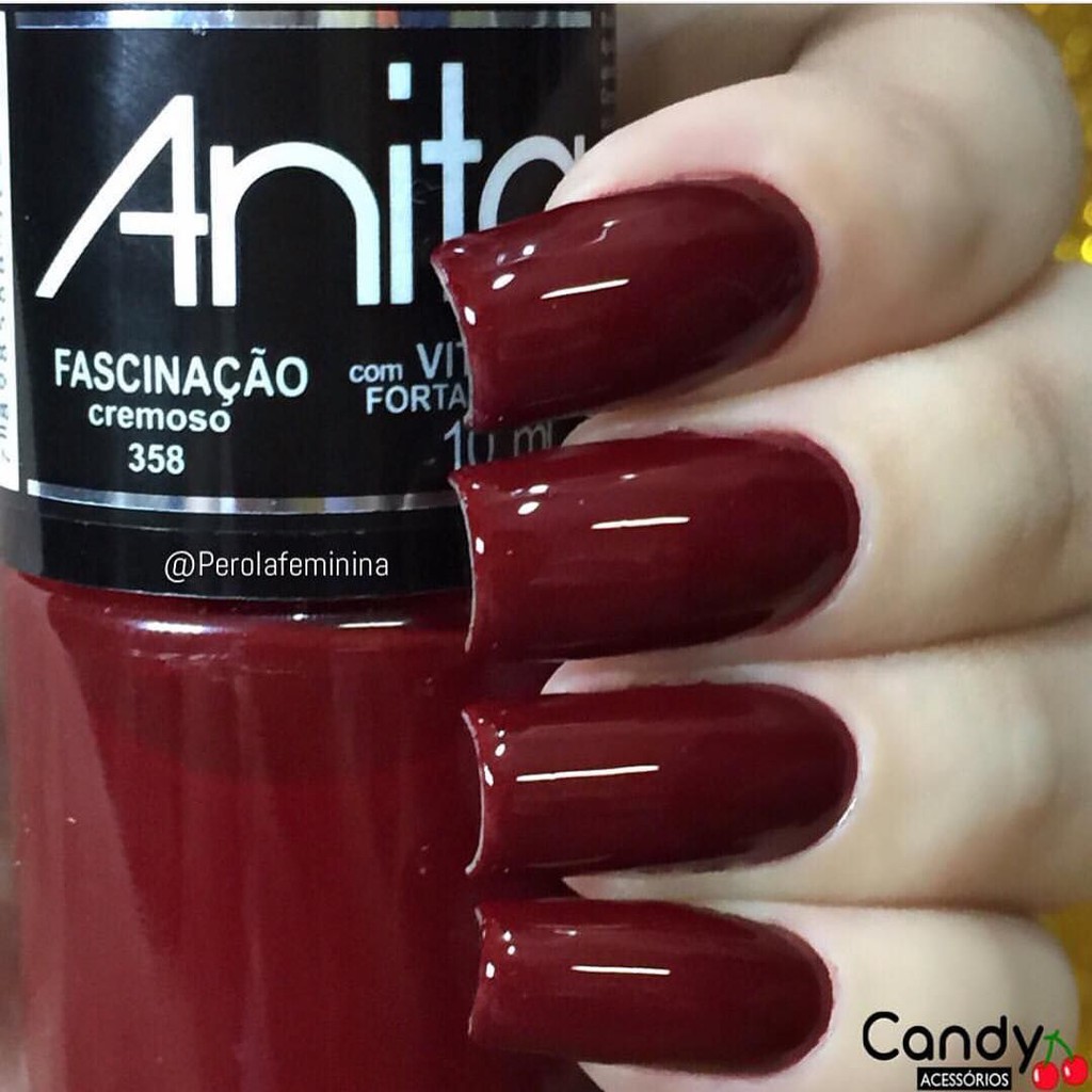 ESMALTE ANITA FASCINAÇÃO 358 CREMOSO 10 ML + BRINDE | Shopee Brasil