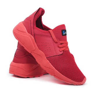 Tênis Esportivo Masculino 540 Vermelho Com Vermelho Barato Para Caminhada e Corrida Schiareli