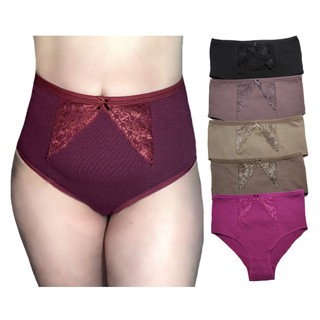1 Unidade da Calçola Lara Do M ao XG(52) Calça Calcinha Hot Pant Cós Alto Cotton Algodão Lingerie Plus Size Pós Parto Detalhes em Renda Lingerie