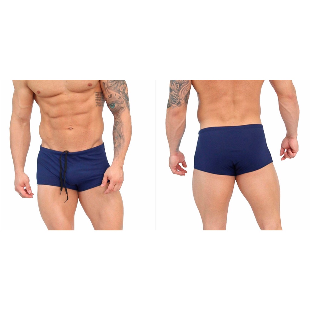 sunga moda praia azul marinho masculino com proteção solar uv50