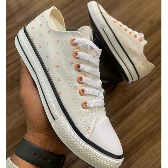 all star branco estrela