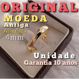 Aliança Moeda Antiga Original (unidade) 4mm Abaulada