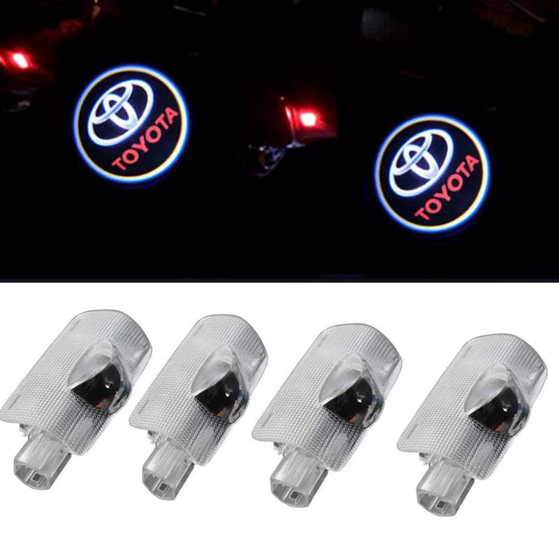 4PCS LED Step Logotipo Da Porta Cortesia De Boas Vindas Luz Fantasma Projector Laser Sombra Para Toyota