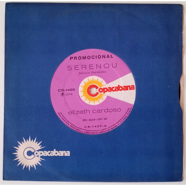 Compacto Vinil Elizeth Cardoso Serenou Palavra De Rei Promocional Samba