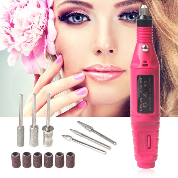 Lixa Lixadeira Unhas Motor Unhas Rosa Caneta De Unha Elétrica Profissional Bivolt Motor Bivolt Gecika Promocao