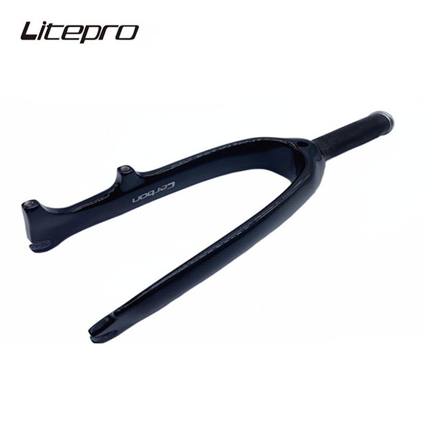 Litepro K3 PLUS Bicicleta Dobrável 14 Polegada Garfo Dianteiro De Fibra Carbono Modificar 16 349 305 Jantes De Freio A D