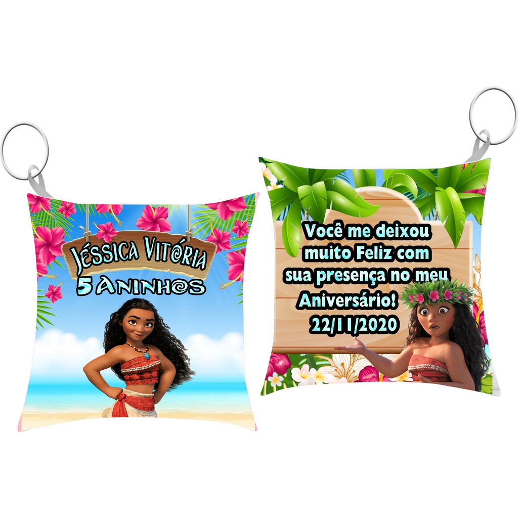 50 Almochaveiros Lembrancinha Aniversário Moana em Oferta na Shopee