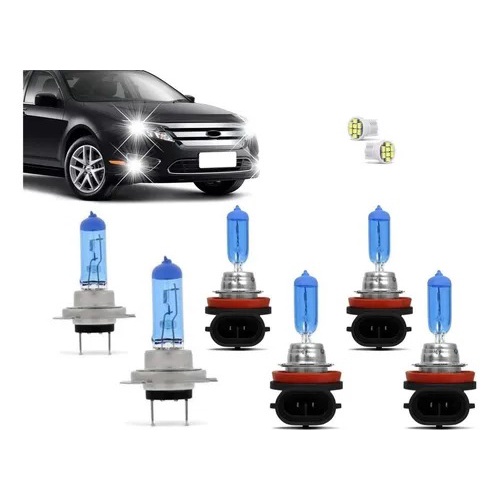 Kit Lampadas Fusion 2010 2011 2012 2013 Super Branca Techone hid Tigre  conforme estoque