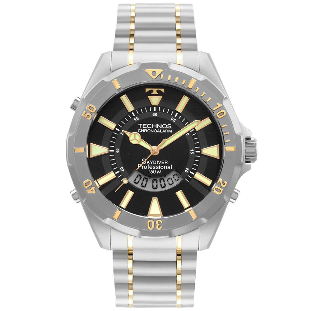 Relógio Masculino Technos Performance Skydiver WT205FQ/5P 48mm Aço Prata
