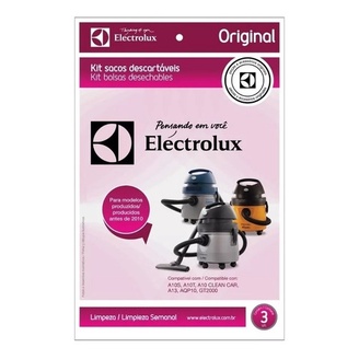3 Saco Aspirador Hidrovac Eletrolux A10 Boca 6,5cm ORIGINAL