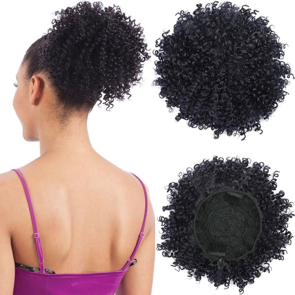 Coque de Cabelo Cacheado Curto Afro Organico -Com Regulador e Pentes /Acessório de Cabelo/Rabo de Cavalo em Oferta na Shopee