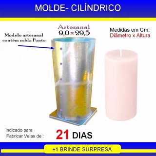 Cilindrica para vela de 21 dias em Oferta na Shopee