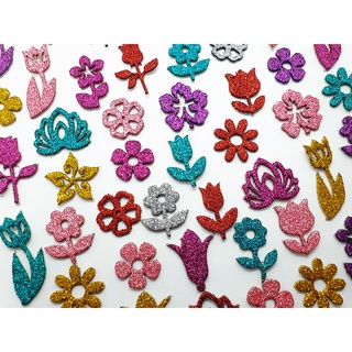 100 Adesivos Pet Coleção Flores Piercings Lacinhos Eva Cães Banho e Tosa Pet Shop