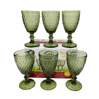 Kit 6 Taças Bico De Abacaxi 300ml Em Vidro