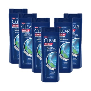 Kit 6 Shampoos Clear Men Anticaspa Ice Cool Menthol 200ml em Oferta na Shopee