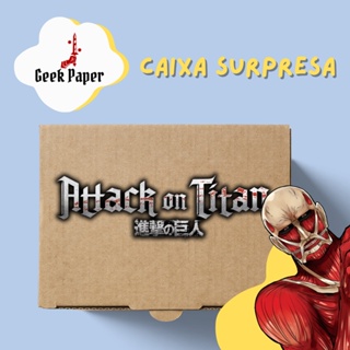 Kit Caixa com Tema Attack on Titan AOT Shingeki no Kyojin SNK Anime Mangá Personalizado Presente Otaku em Oferta na Shopee