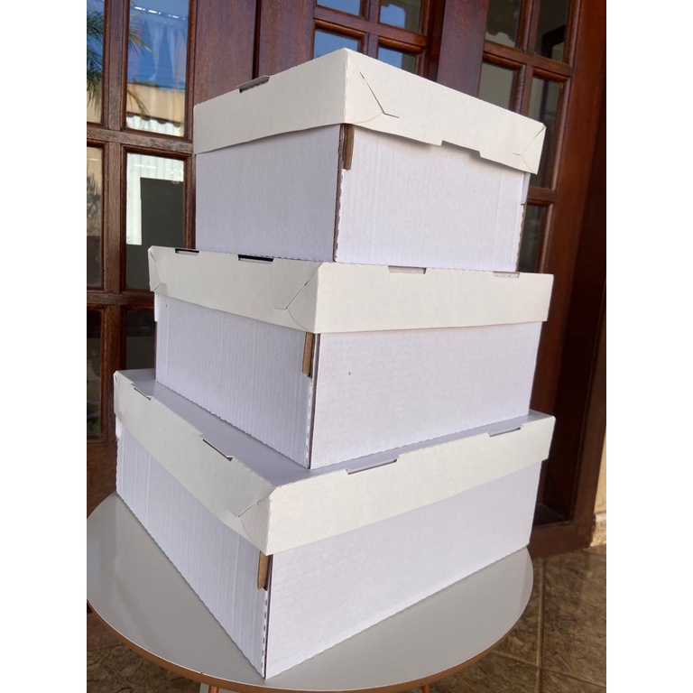 Caixa para bolo, caixa para torta com tampa - Caixa papelão- Caixa ...