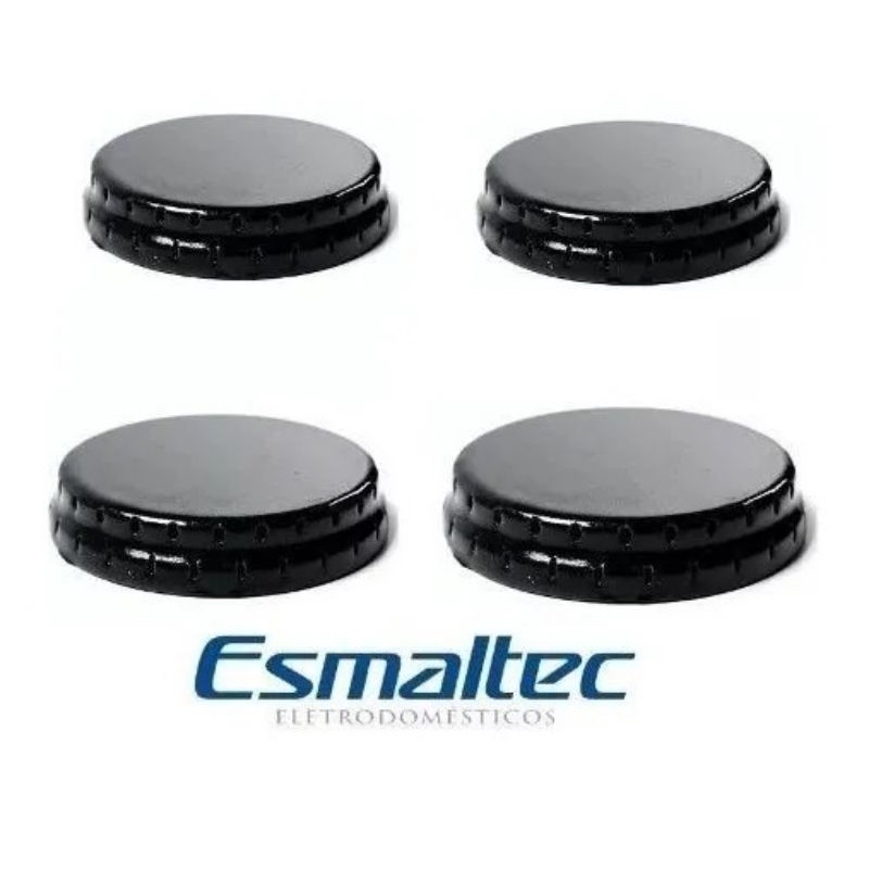 KIT Espalhadores Tampas Peças Fogão Esmaltec 4 Bocas Agata Veneza Munique Caribe