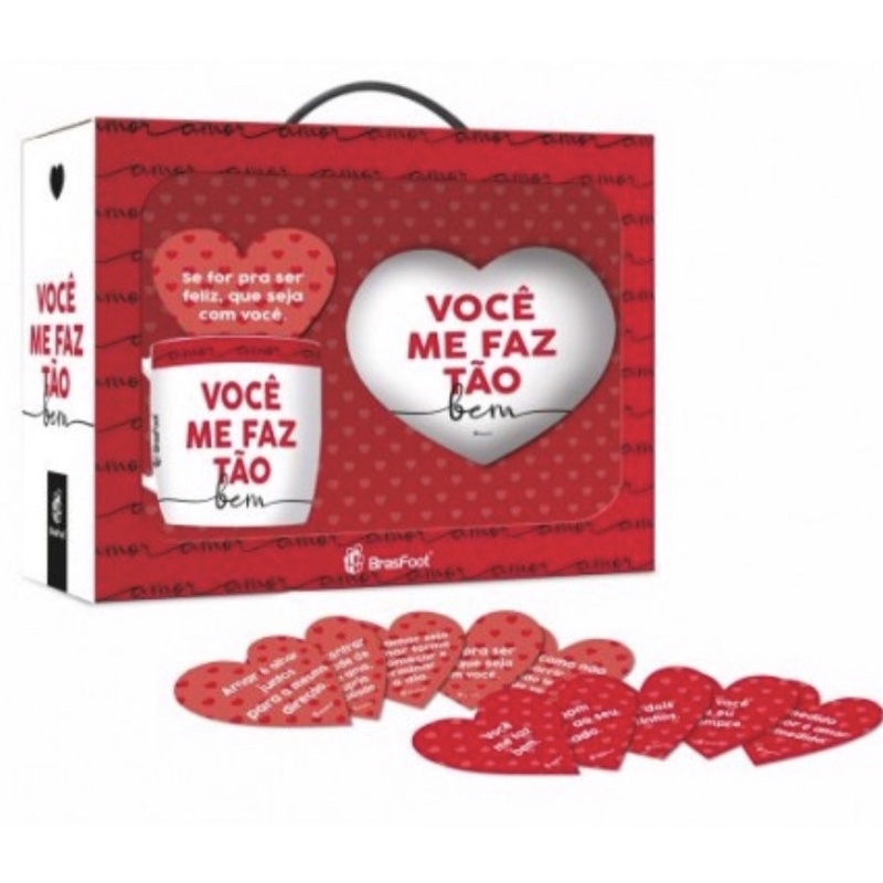 CANECA + ALMOFADA MINI - VOCÊ ME FAZ TÃO BEM DIA DOS NAMORADOS