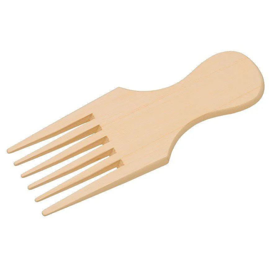 Pente De Madeira Anti-estático Garfo Grande em Oferta na Shopee