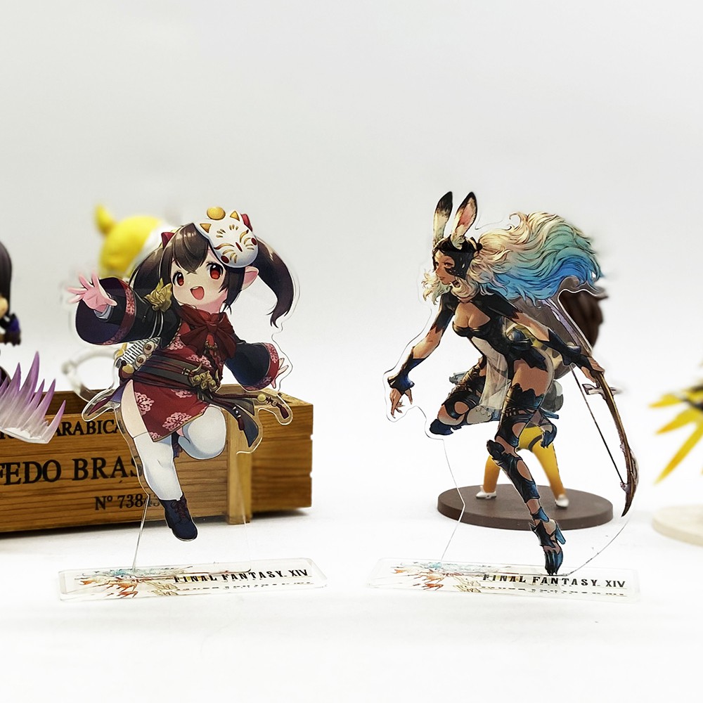 Bonecos De Mesa De Brinquedo Em Acrílico Final Fantasy Xiv Ff 14 Lalafell Fran