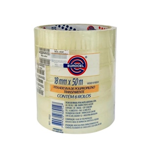 Fita Adesiva durex  Eurocell 18x50 Pack com 6 unidades em Oferta na Shopee