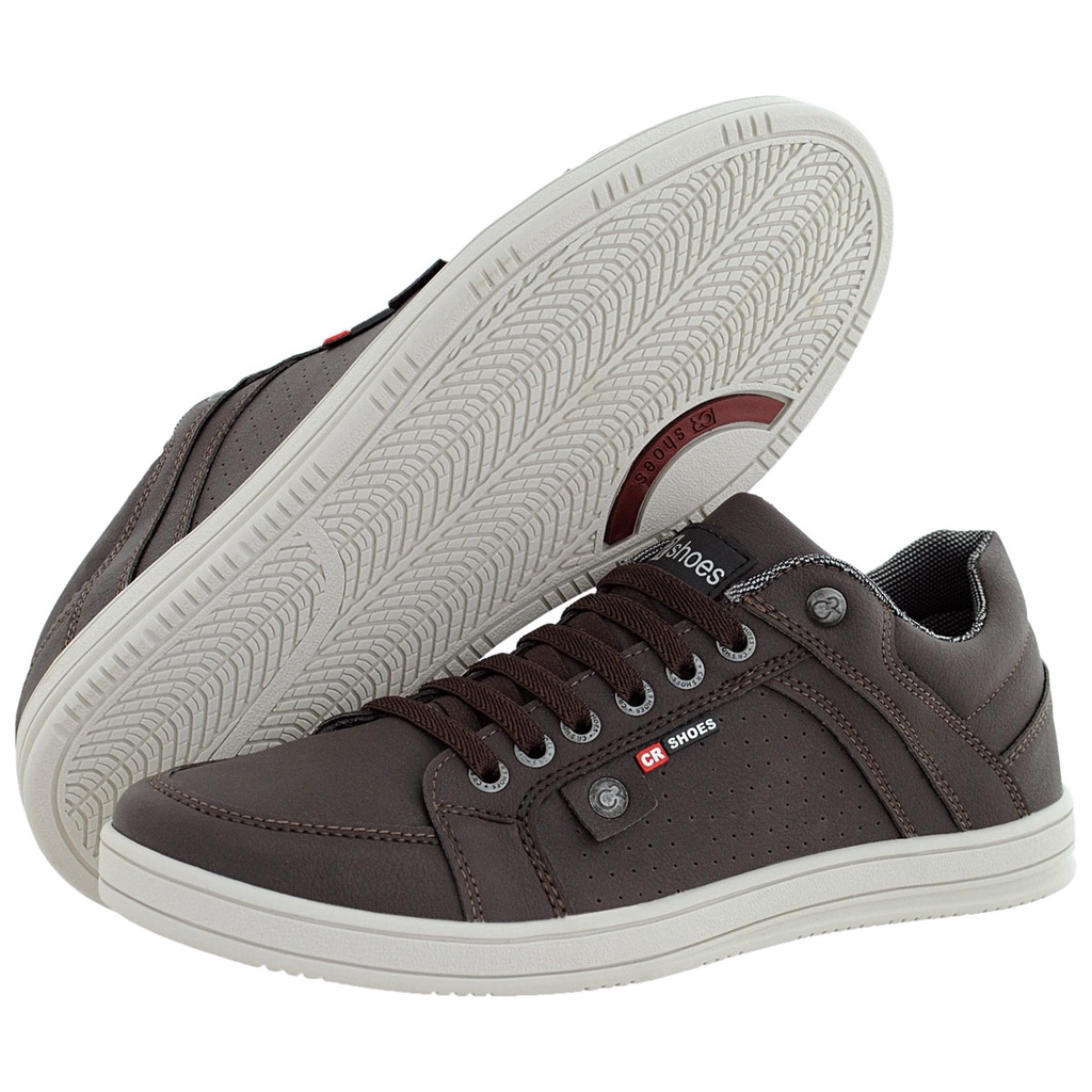 Sapatenis Crshoes Sapato Branco Masculino Adulto Promoção Casual 1418