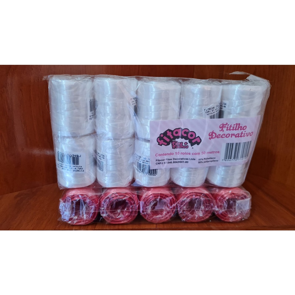 FITILHO DECORATIVO  05x50 - PT/10 UNIDADES em Oferta na Shopee