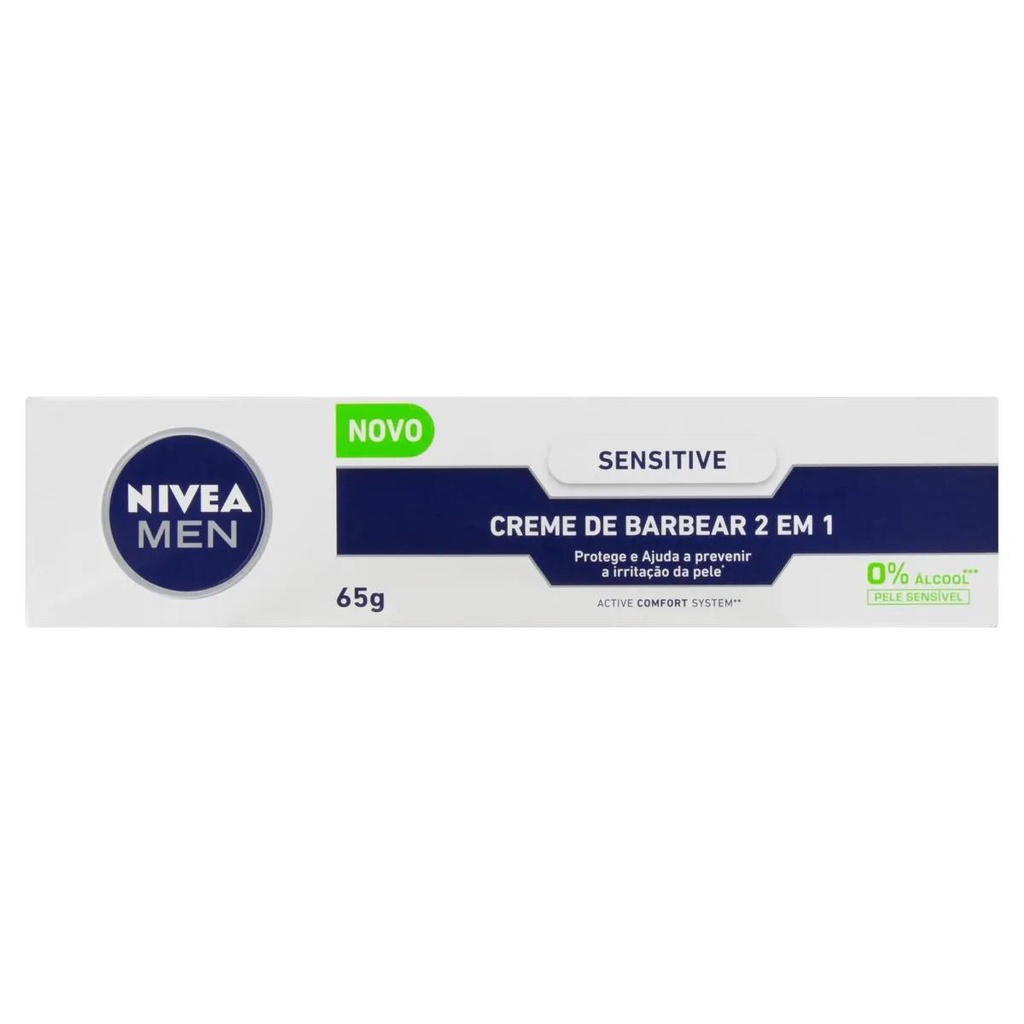 Creme de Barbear Sensitive Nivea Men Caixa 65g