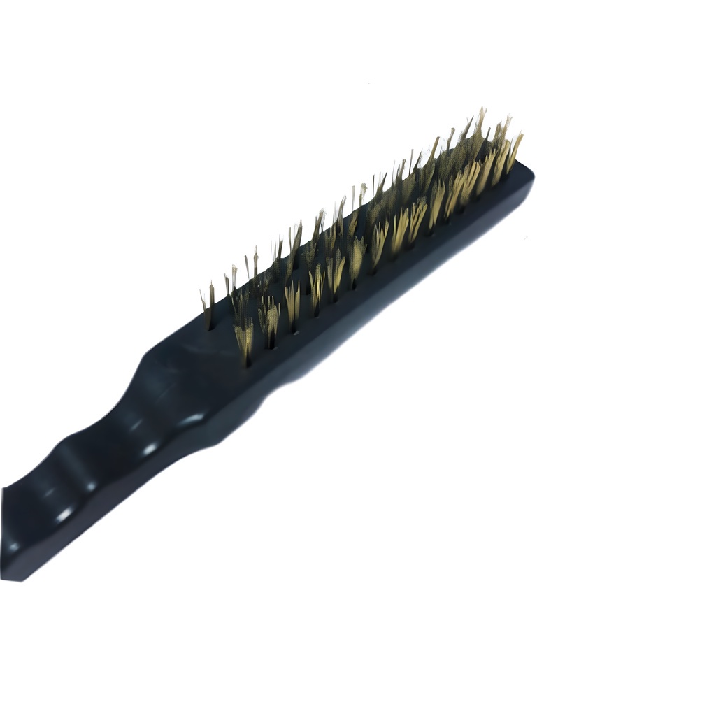 Escova de Aço 3 Fileiras com Cabo Plástico para Remoção de Resíduos Parede - Compel em Oferta na Shopee