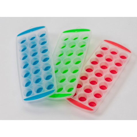 Forma de plástico e Silicone no formato redonda colorido para geladeira gelo freezer