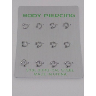 Piercings, Septo Ferradura Em Aço Inox PRATA 8mm 10mm KIT DE 12 revende