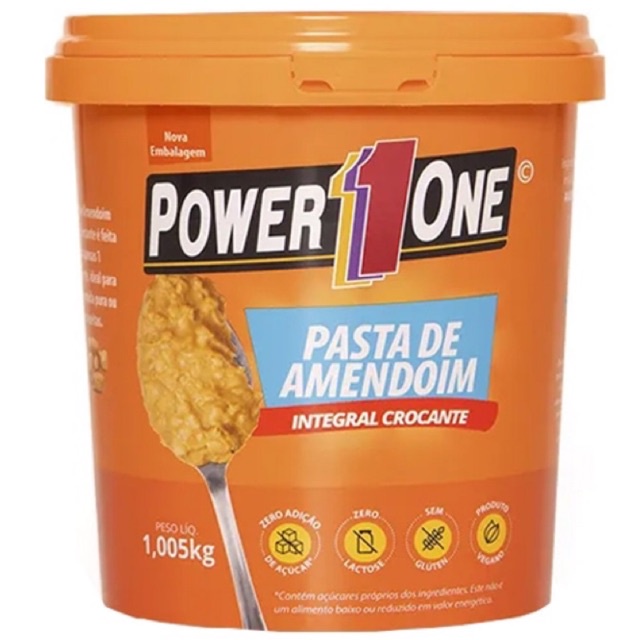 Power One Pasta De Amendoim 1k Crocante