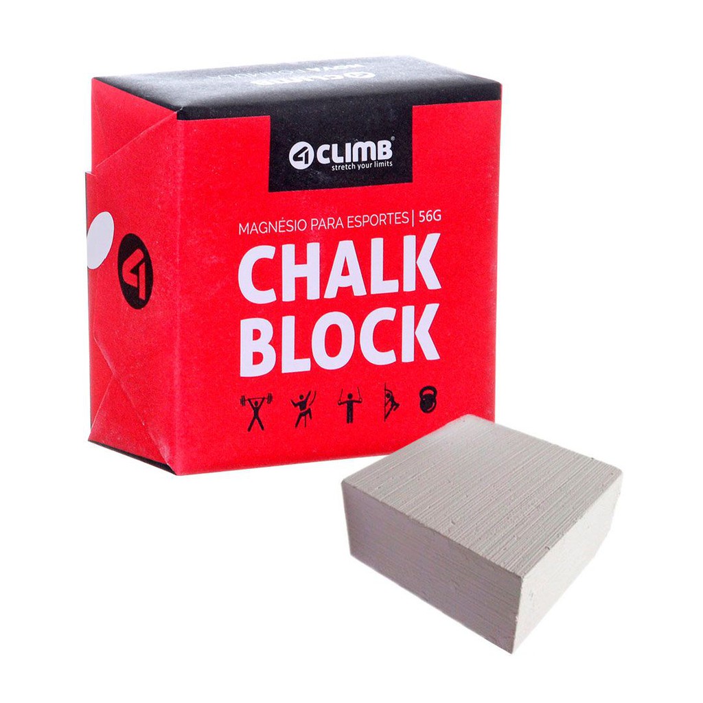 Magnésio em Bloco  Carbonato De Magnésio Chalk Block 56g Crossfit Calistenia em Oferta na Shopee