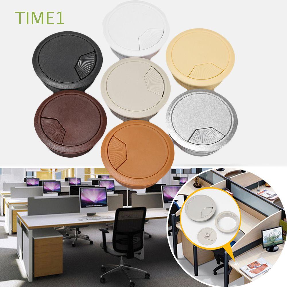 TIME 60/80mm Fio Buraco Tampa Hardware Tidy Cable Braçadeira Escritório Prático Linha Caixa em Oferta na Shopee