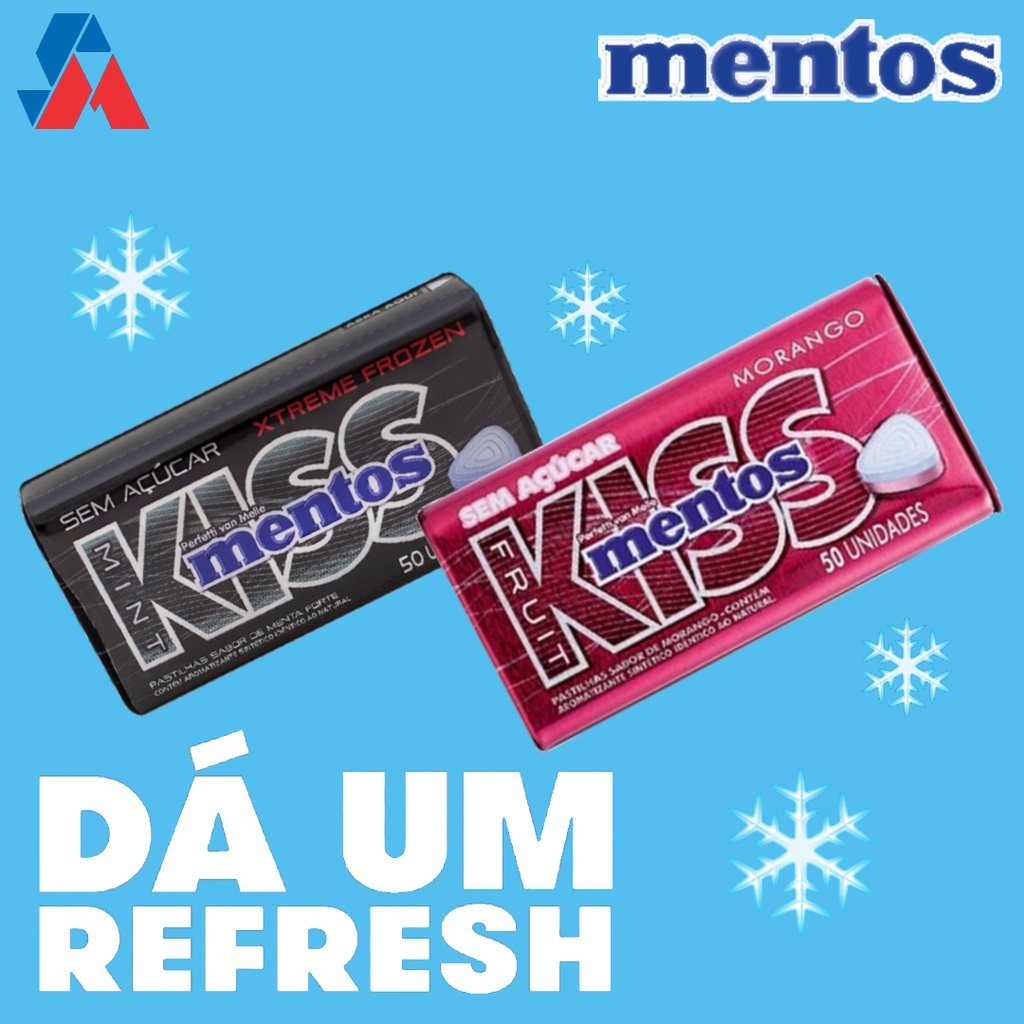 MENTOS Kiss Mint Xtreme Frozen 35g Lata Shopee Brasil