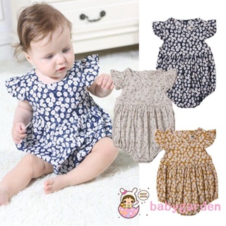 Macacão De Manga Curta Com Babados Florais Para Bebês Recém-Nascidos E Gola Redonda em Oferta na Shopee