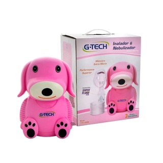 Nebulizador E Inalador Compressor Cachorro Rosa Bivolt Gtech Nebdogrs