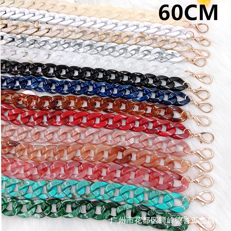 Cadeia Saco De material De Acrílico Moda fishbone Resina Óculos Telefone Móvel Bolsa De Ombro Alça De 14 Cores
