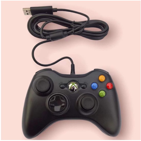 Controle De Xbox 360 Com Fio Para Video Game e PC/ Fat E Pc Joystick SU