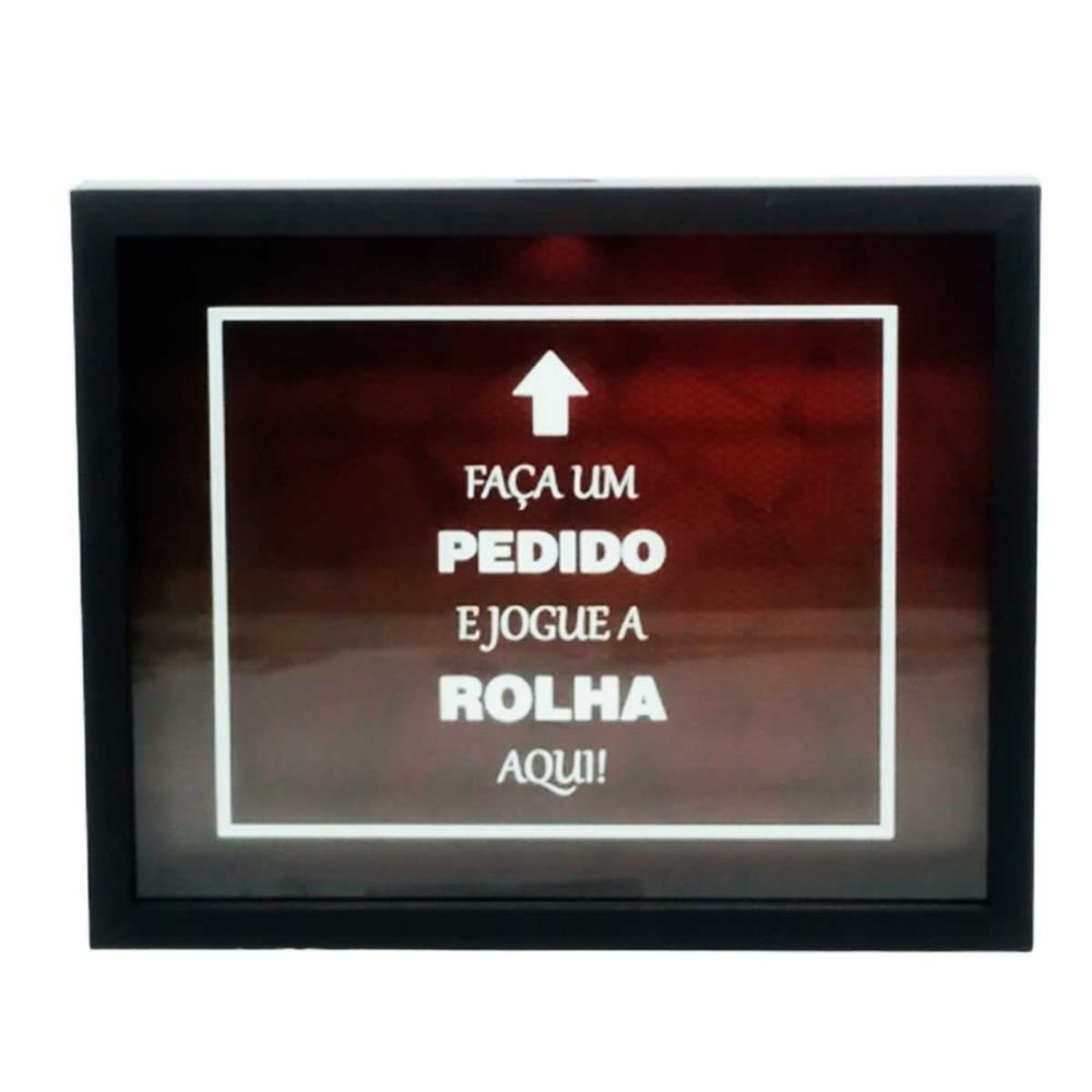 QUADRO PORTA ROLHA VINHO PLAST 20X25
