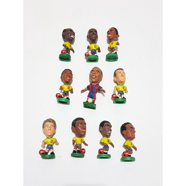 coleção 10 bonecos mini craques Coca-Cola seleção brasileira Romário, Dunga e outros - Ronaldo Barcelona