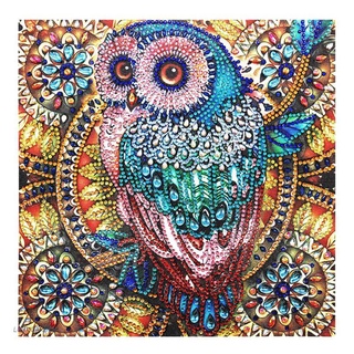 Lu Remendo Estoque Coruja 5D Especial Forma De Diamante Pintura Bordado Needlework Strass Cristal Ponto Artesanato Kit DIY