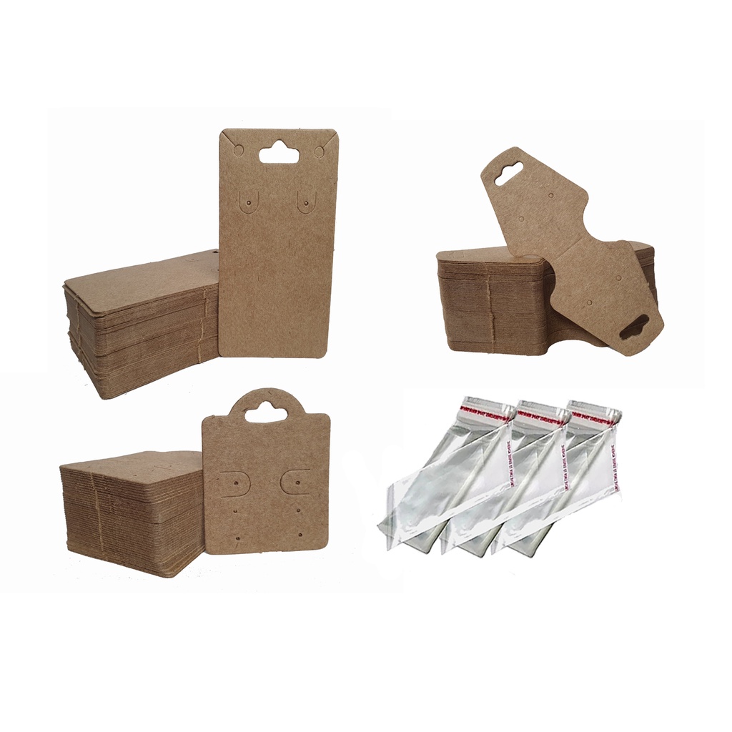 Kit Tag Para Bijuterias com 3 modelos com 600 Peças ( 200 cartela, 200 cadeado e 200 gravatinha) + 600 Saquinhos com furo e Aba adesiva (200 p/ cartela, 200 p/ cadeado e 200 p/gravatinha)